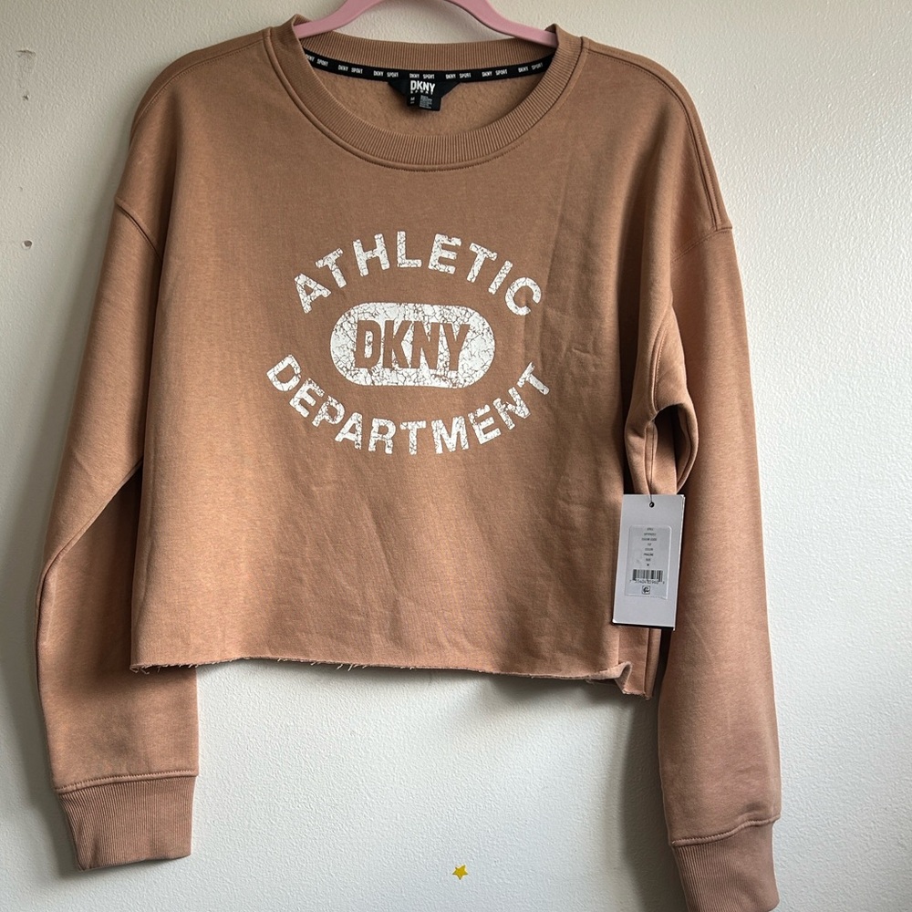 DKNY Women's Brown Athletic Department Sweatshirt